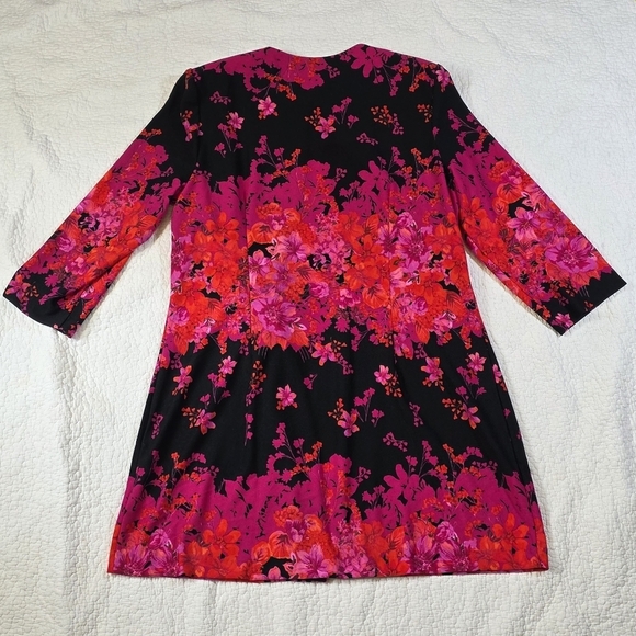NWT Danny & Nicole Black And Pink Floral Jacket - Picture 3 of 8